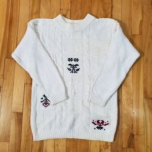 Vintage Non Stop Easy Wear Knit Sweater 100% Cotton Size S